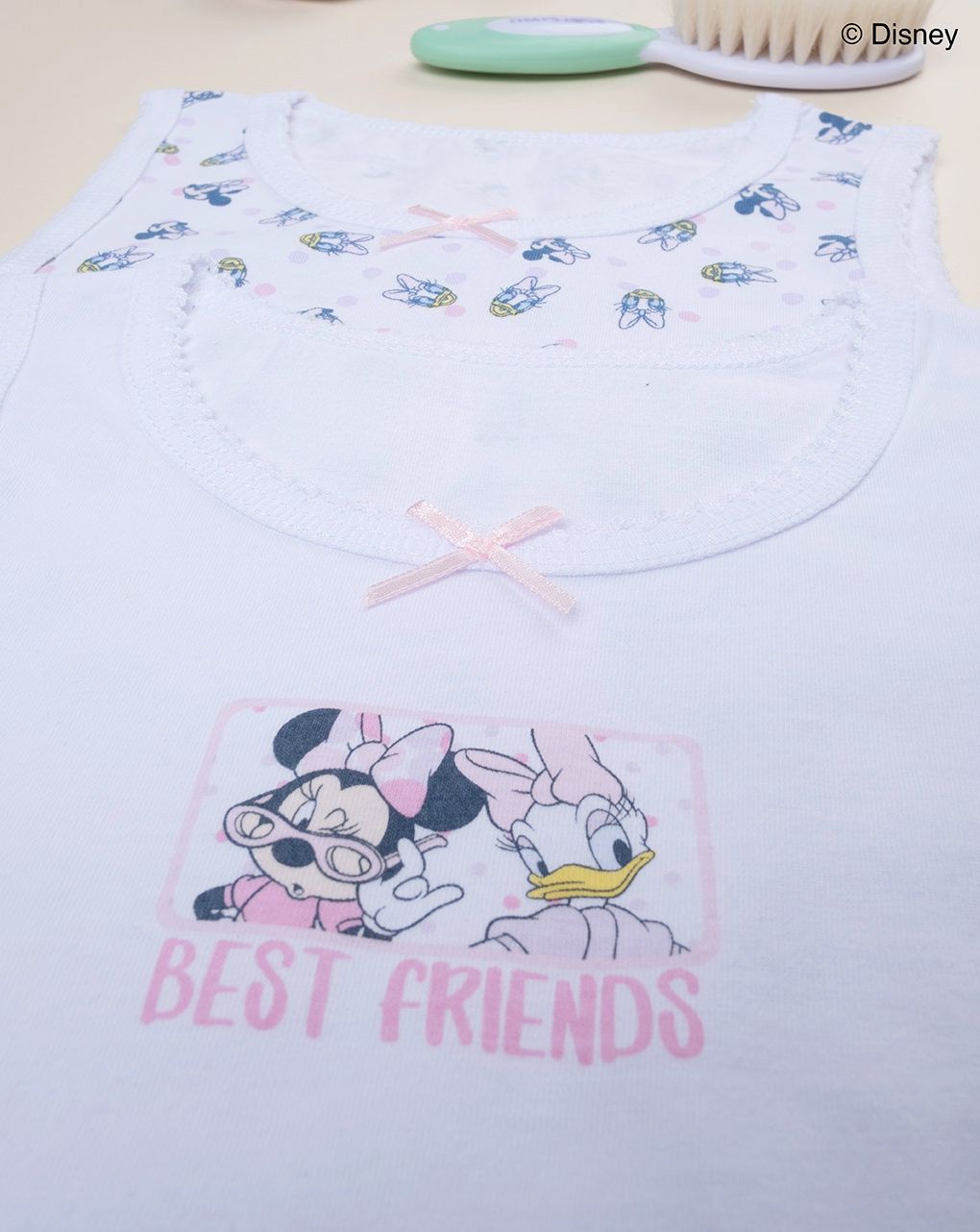 παιδικά φανελάκια πακέτο x2 με τη minnie και τη daisy για κορίτσι - Prénatal