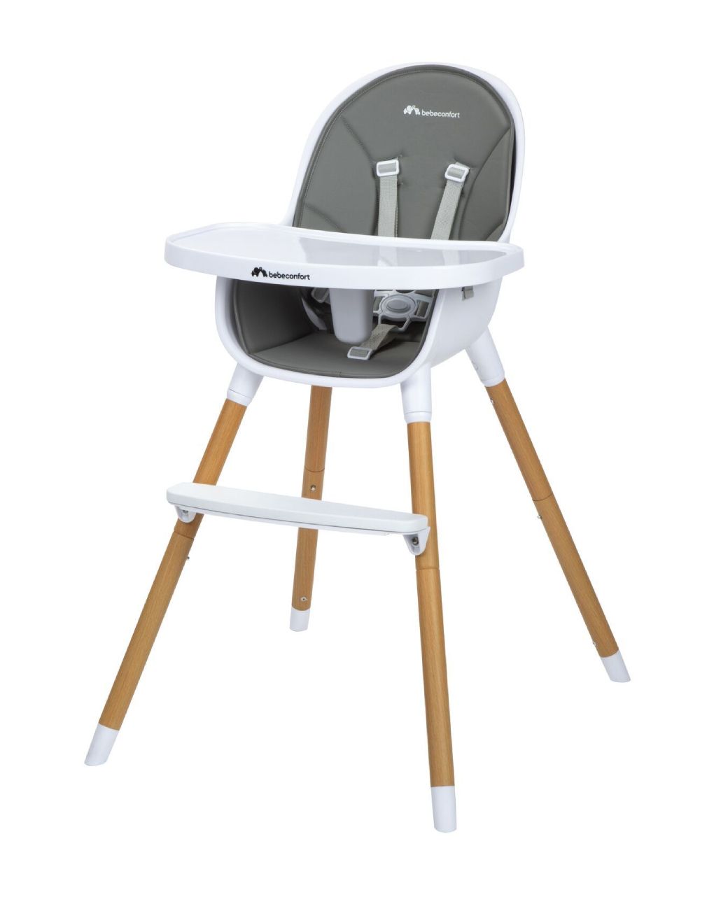 Bebe confort καρεκλάκι φαγητού avista terrazo 2 in 1 με ξύλινο σκελετό & ύφασμάτινο κάθισμα warm grey - Bébé Confort