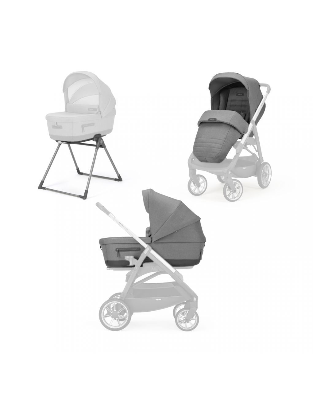 Inglesina σύστημα μετακίνησης duo aptica stroller kensington grey - Inglesina