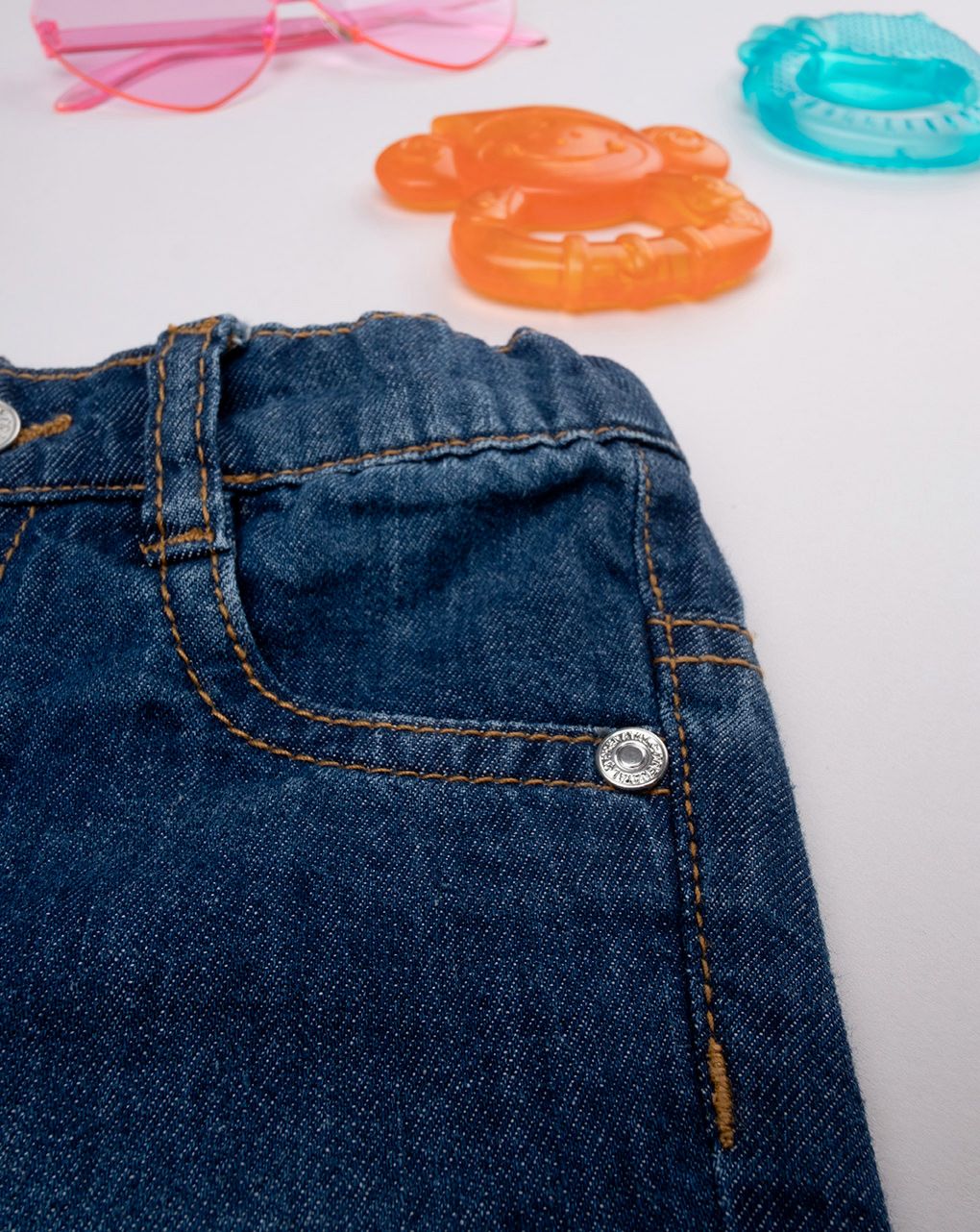 βρεφική τζιν βερμούδα σκούρο μπλε για αγόρι - Prénatal