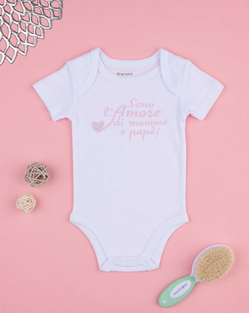 βρεφικό κορμάκι λευκό amore για κορίτσι - Prénatal