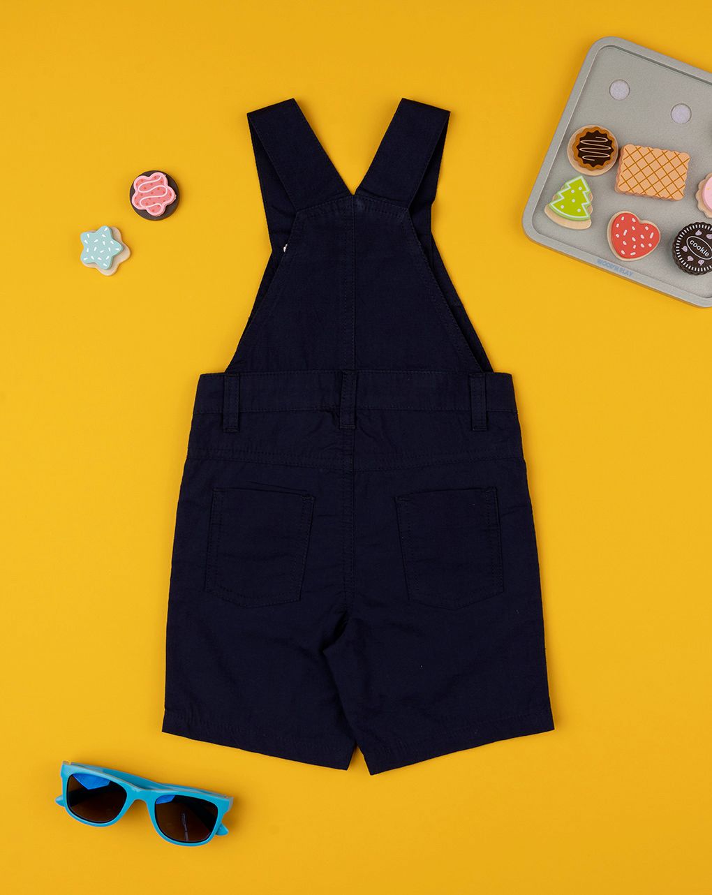 βρεφική σαλοπέτα μπλε ποπλίνα για αγόρι - Prénatal