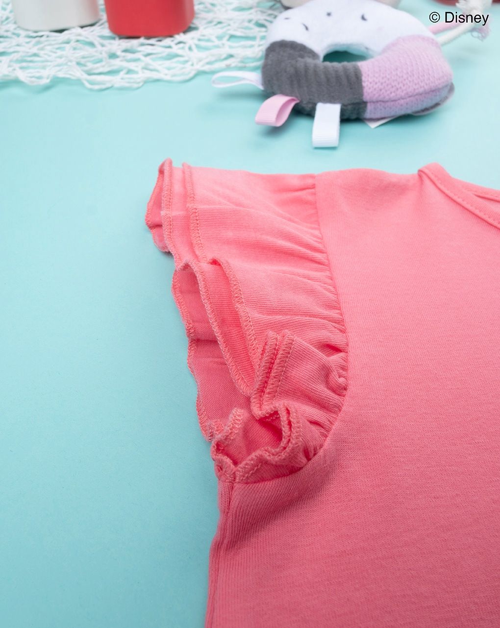 παιδικό t-shirt κοραλί με τη minnie και τη daisy για κορίτσι - Prénatal