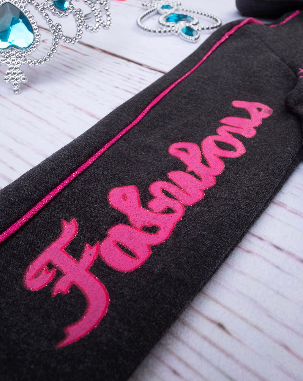 παιδική ζακέτα φούτερ γκρι σκούρο na!na!na! για κορίτσι - Prénatal