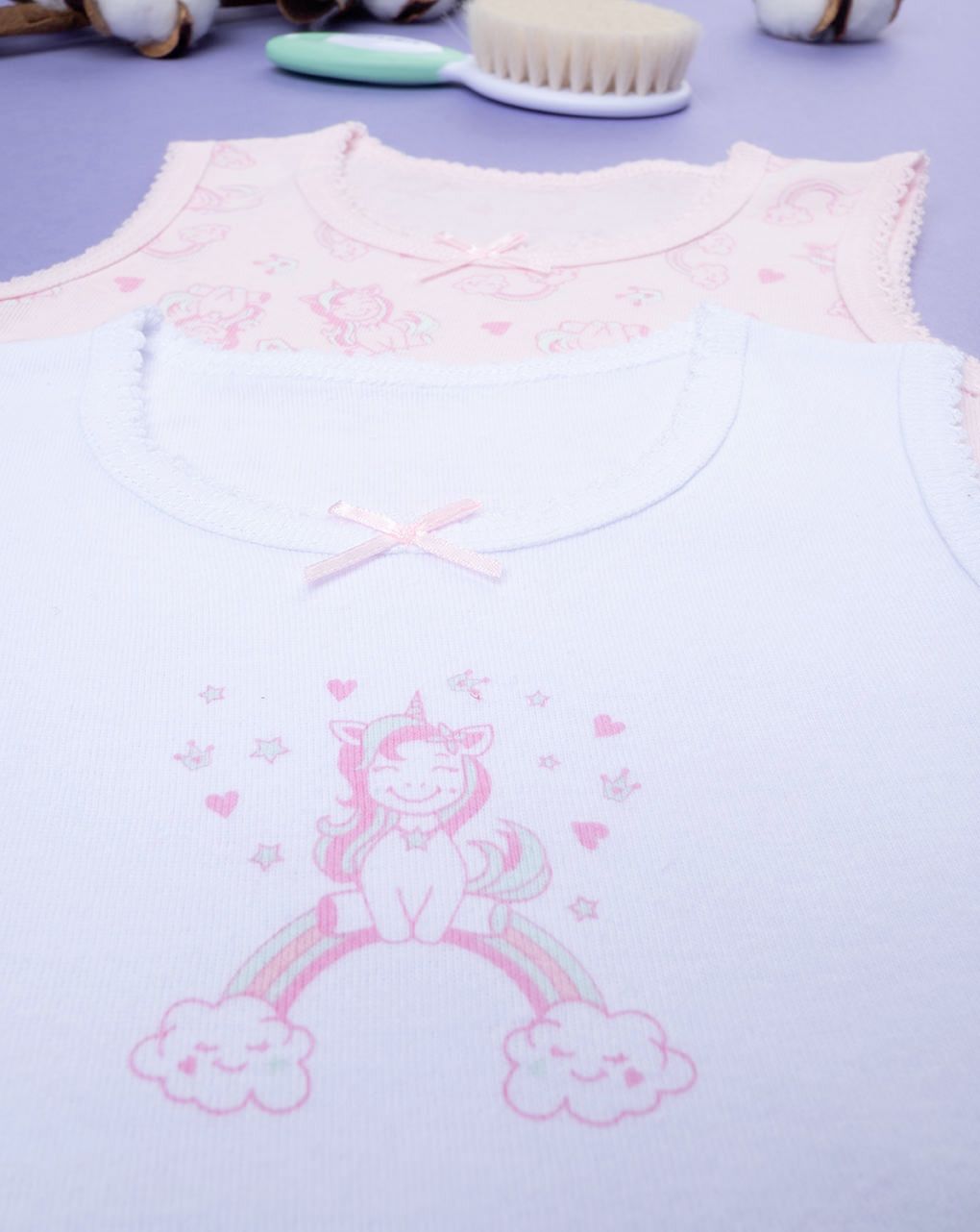 βρεφικά κορμάκια πακέτο x2 με μονόκερους για κορίτσι - Prénatal