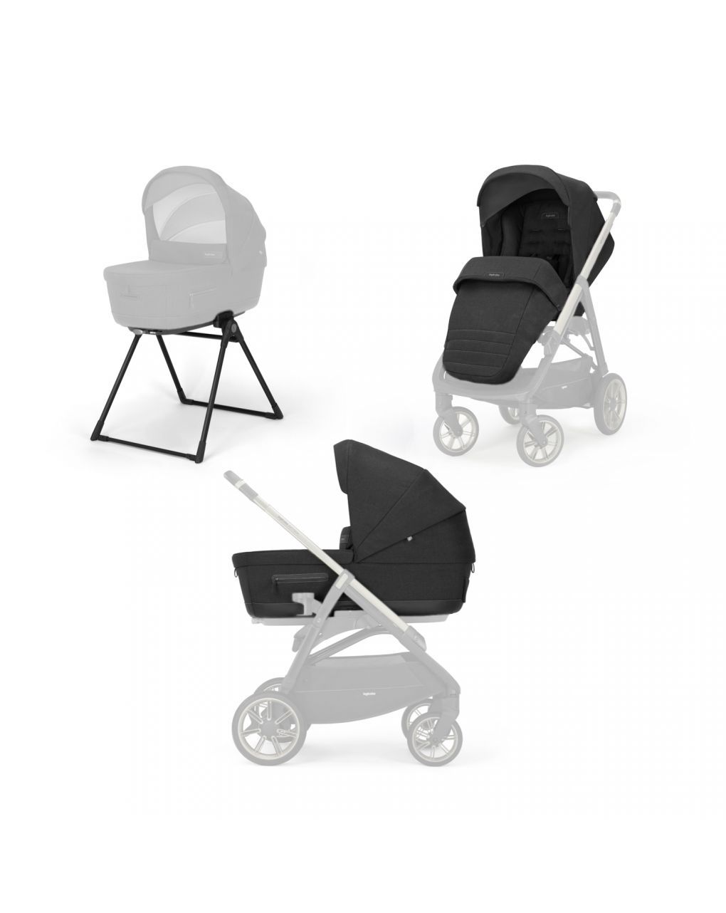 Inglesina σύστημα μετακίνησης duo aptica stroller mystic black - Inglesina
