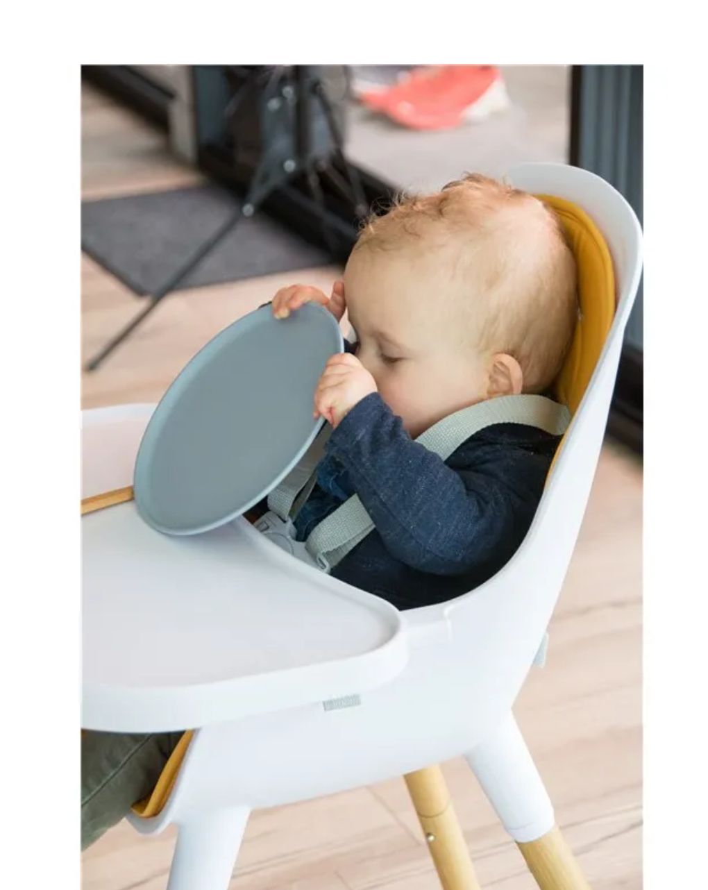 Bebe confort καρεκλάκι φαγητού avista terrazo 2 in 1 με ξύλινο σκελετό & ύφασμάτινο κάθισμα warm grey - Bébé Confort