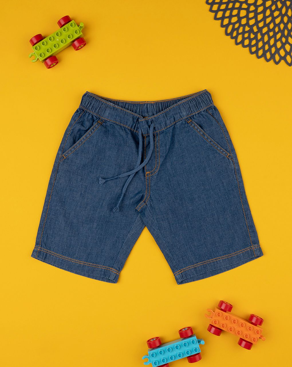 παιδικό τζιν σορτσάκι μπλε για αγόρι - Prénatal