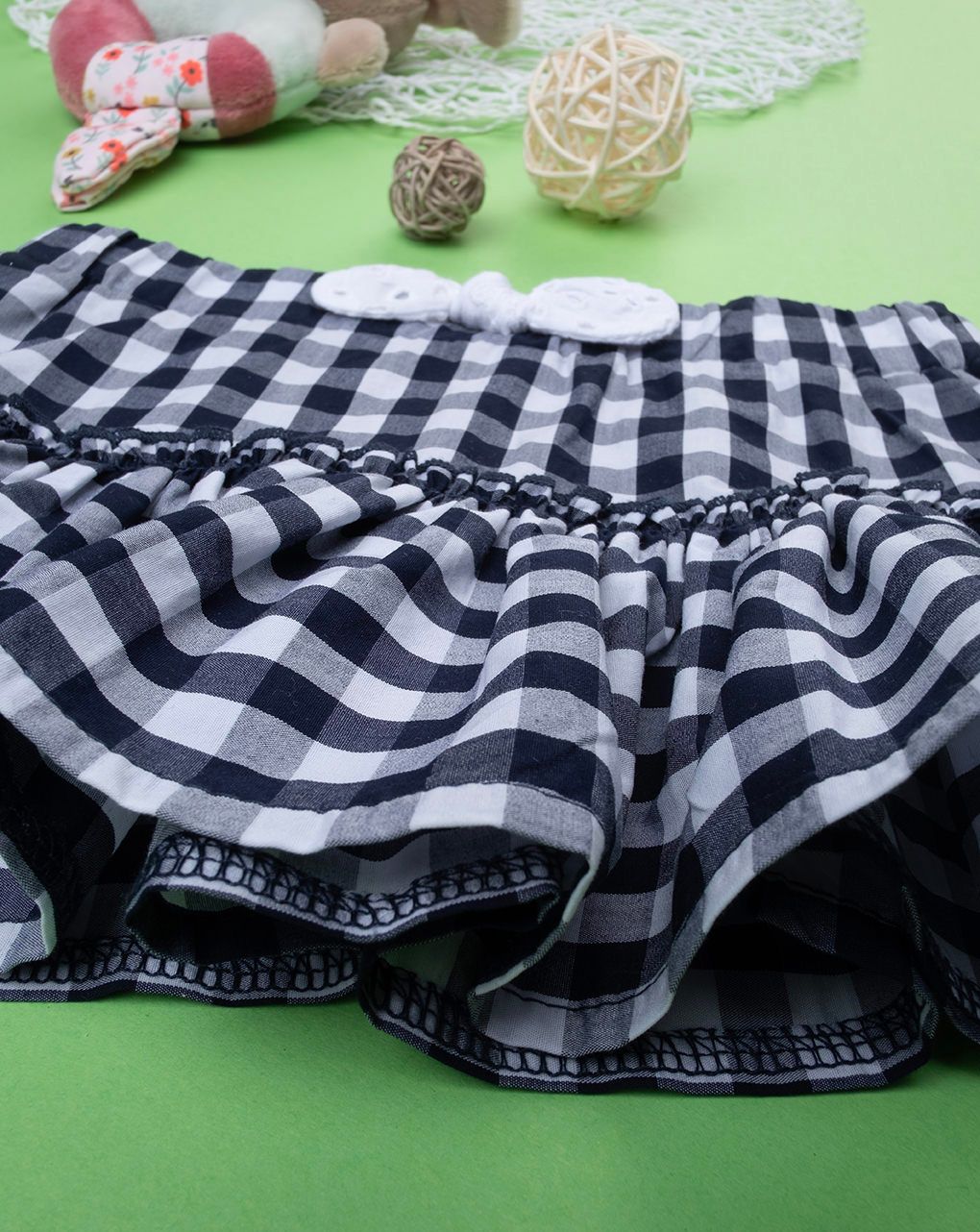 βρεφική φούστα καρό μπλε/λευκό για κορίτσι - Prénatal