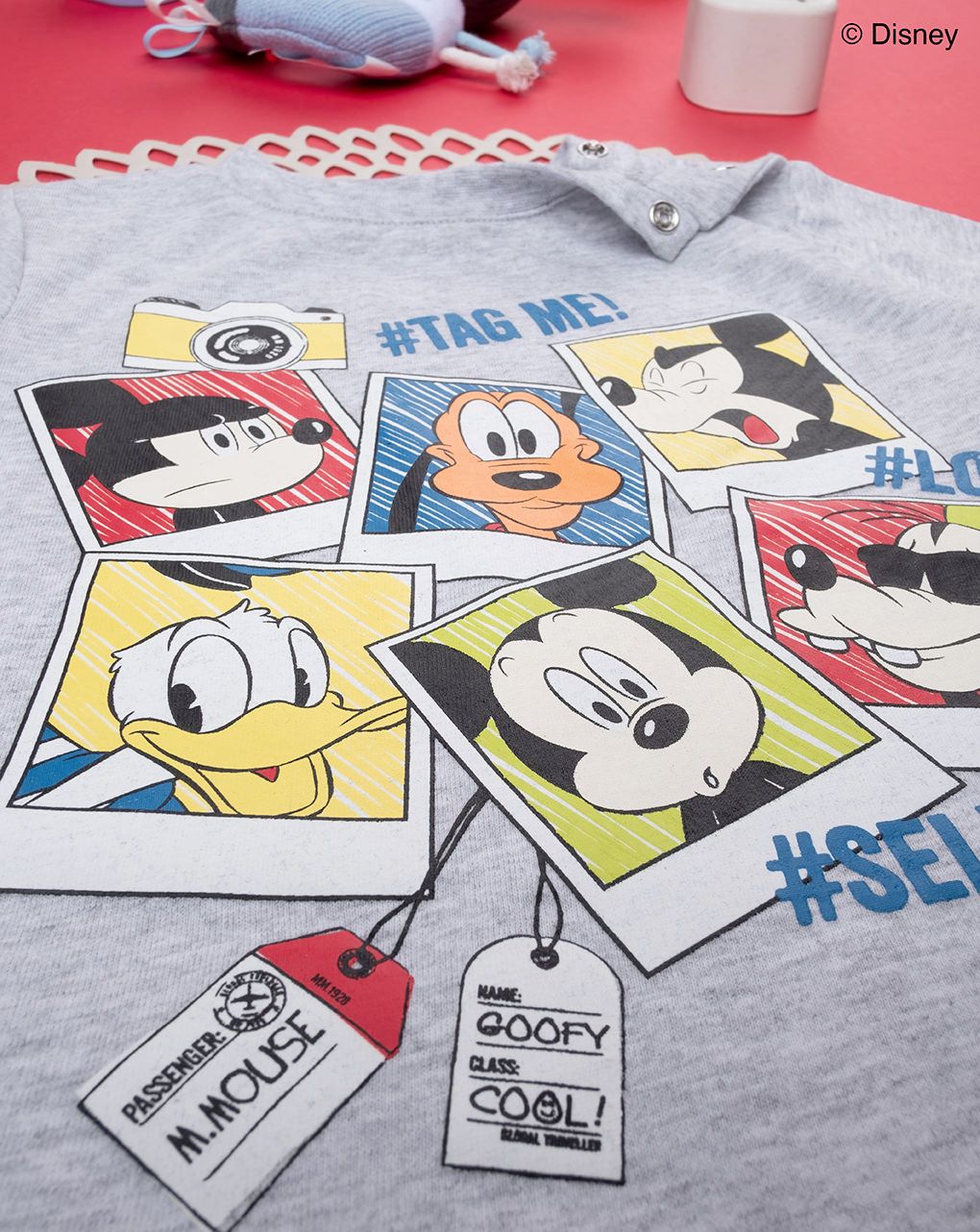 βρεφικό σετ t-shirt και σορτσάκι mickey&friends για αγόρι - Prénatal