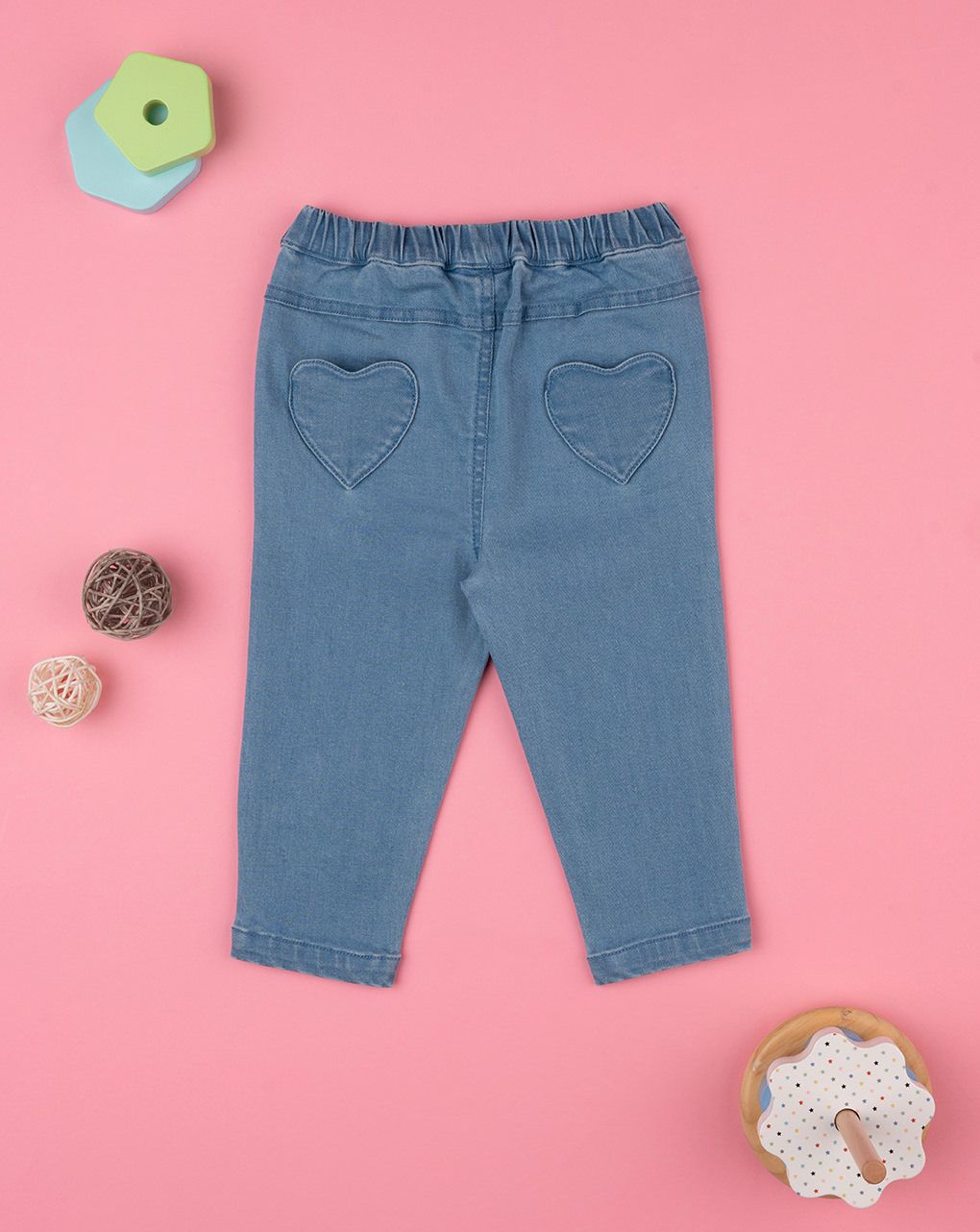 βρεφικό τζιν παντελόνι με πεταλούδα για κορίτσι - Prénatal