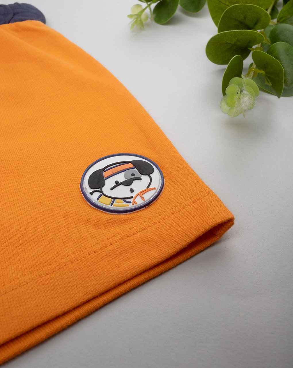 βρεφικό σορτσάκι πορτοκαλί με σκυλάκι για αγόρι - Prénatal