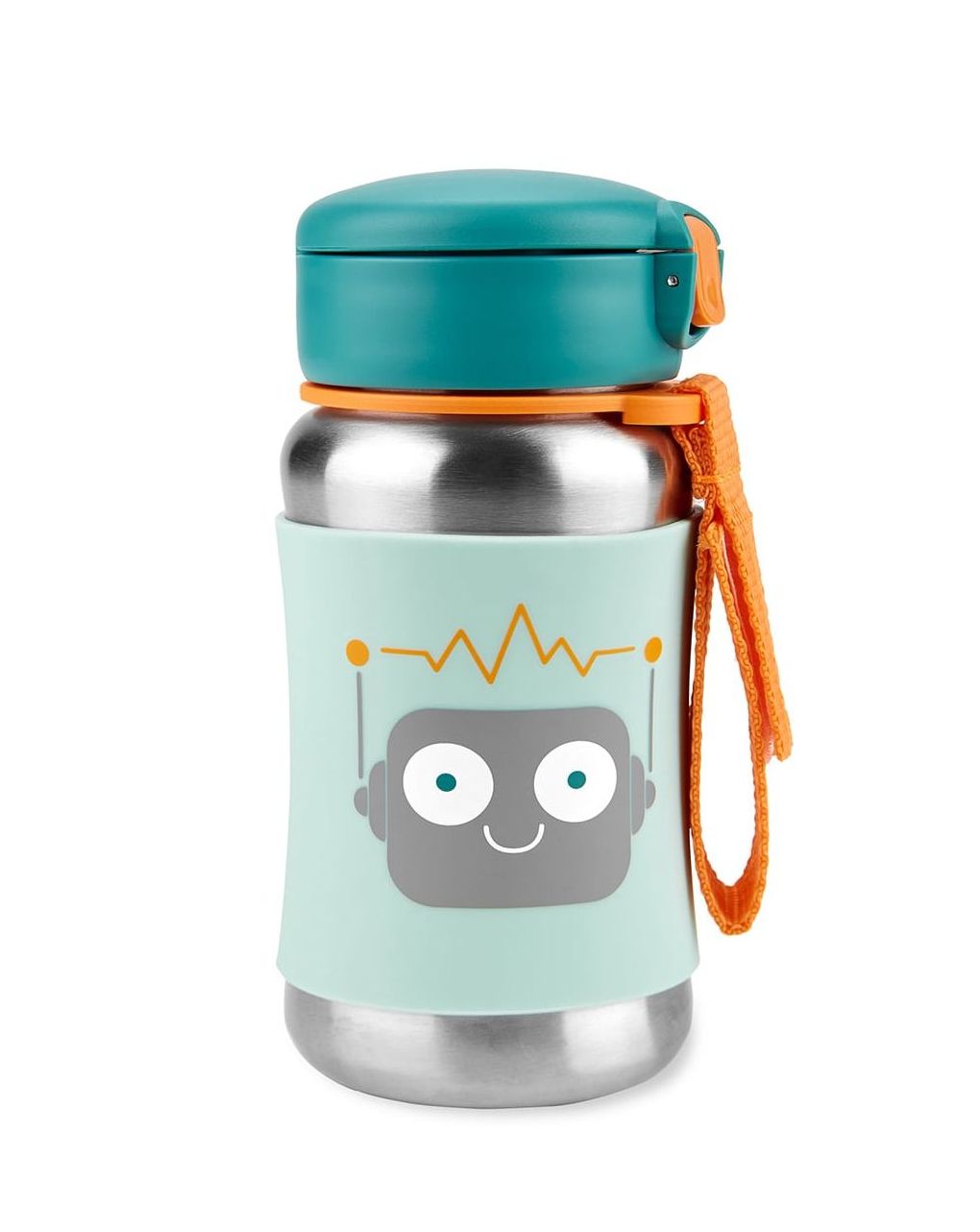 Skip hop spark style stainless steel παγούρι με καλαμάκι 350ml robot 29-2903037-04