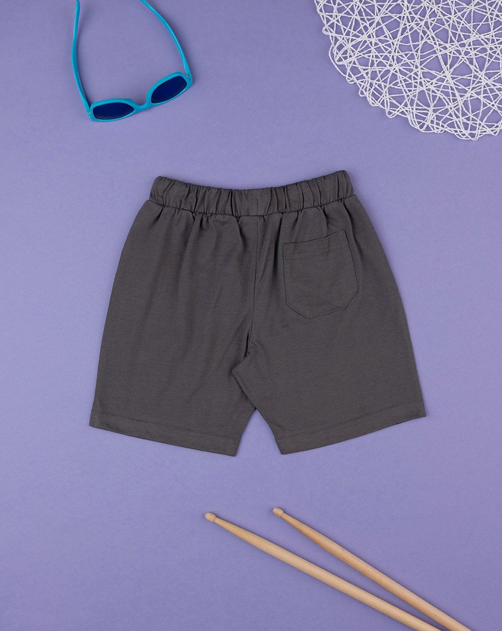 παιδική βερμούδα γκρι σκούρο για αγόρι - Prénatal