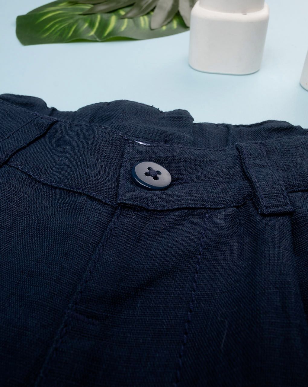 παιδικό παντελόνι λινό μπλε για αγόρι - Prénatal