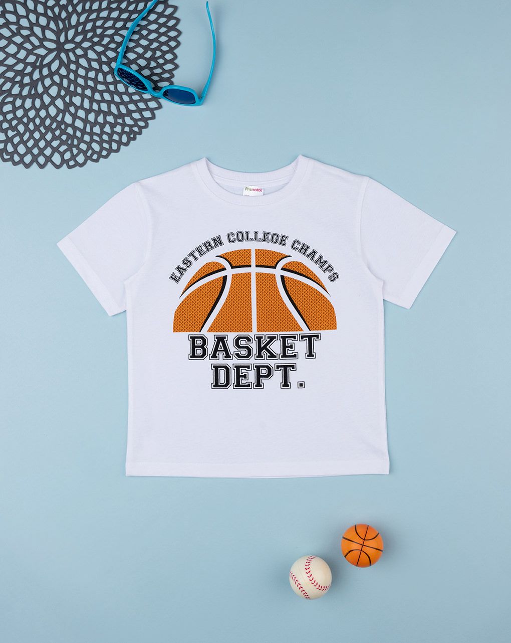 παιδικό t-shirt λευκό basket για αγόρι - Prénatal