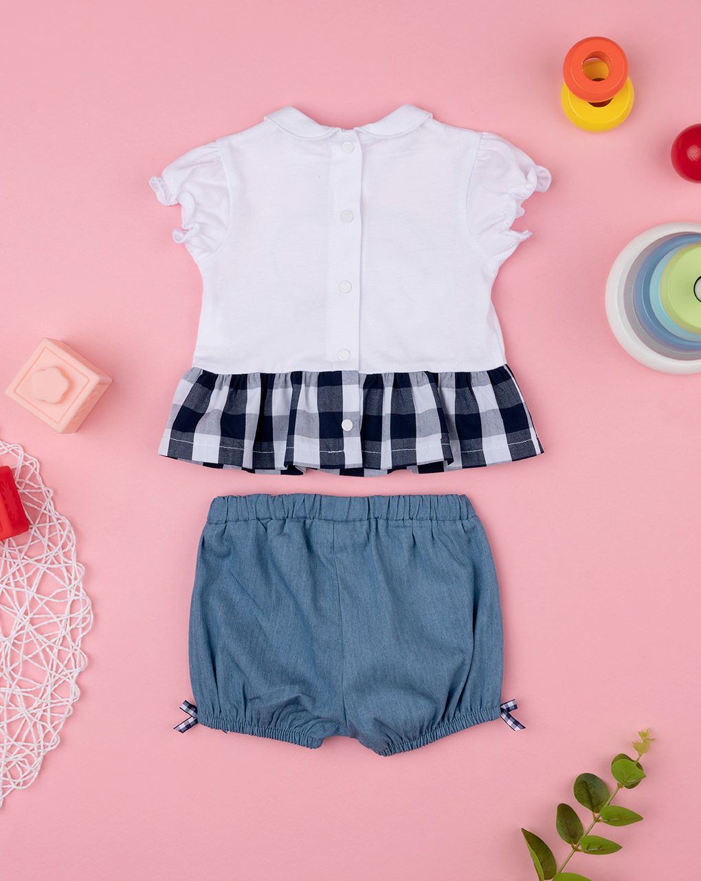 βρεφικό σετ t-shirt και σορτσάκι με αρκουδάκι για κορίτσι - Prénatal