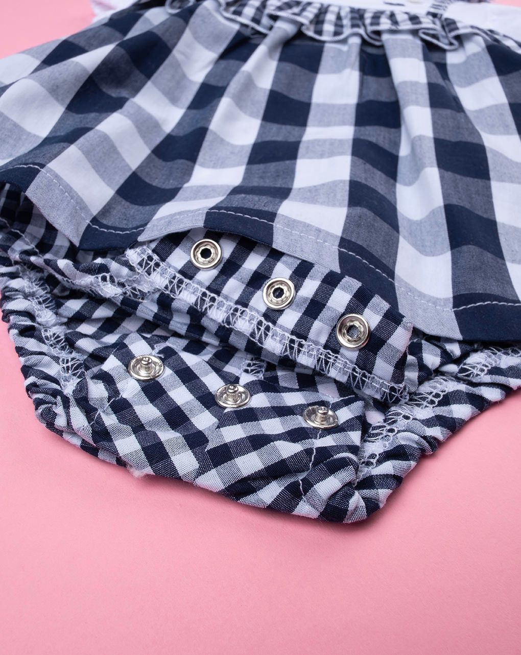 βρεφικό φορεματάκι καρό μπλε/λευκό για κορίτσι - Prénatal