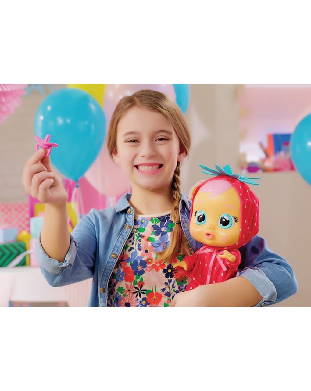 Cry babies κλαψουλίνια tutti frutti ella διαδραστική κούκλα φράουλα 4104-93812 - Cry Babies