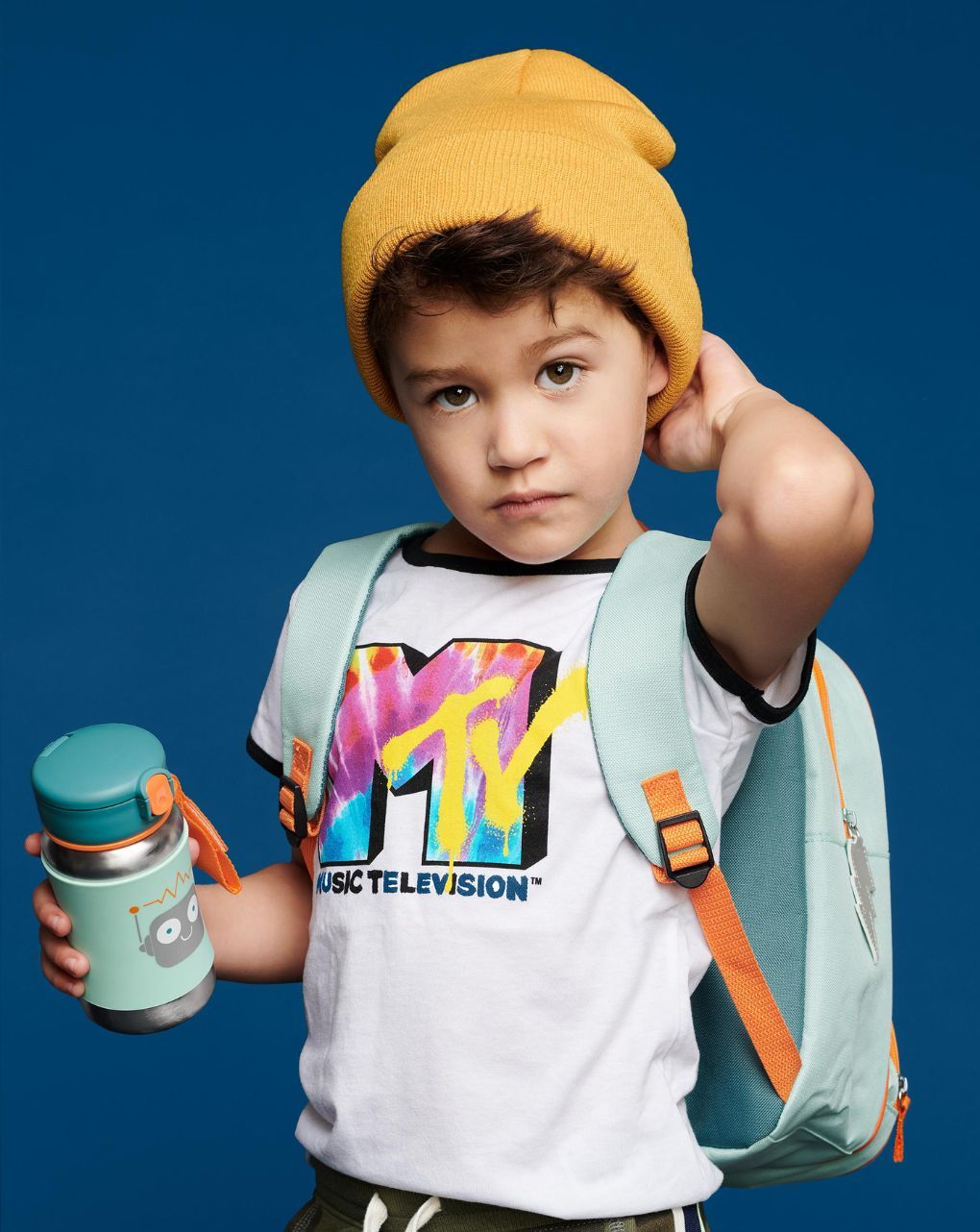 Skip hop spark style stainless steel παγούρι με καλαμάκι 350ml robot 29-2903037-04 - SKIP HOP