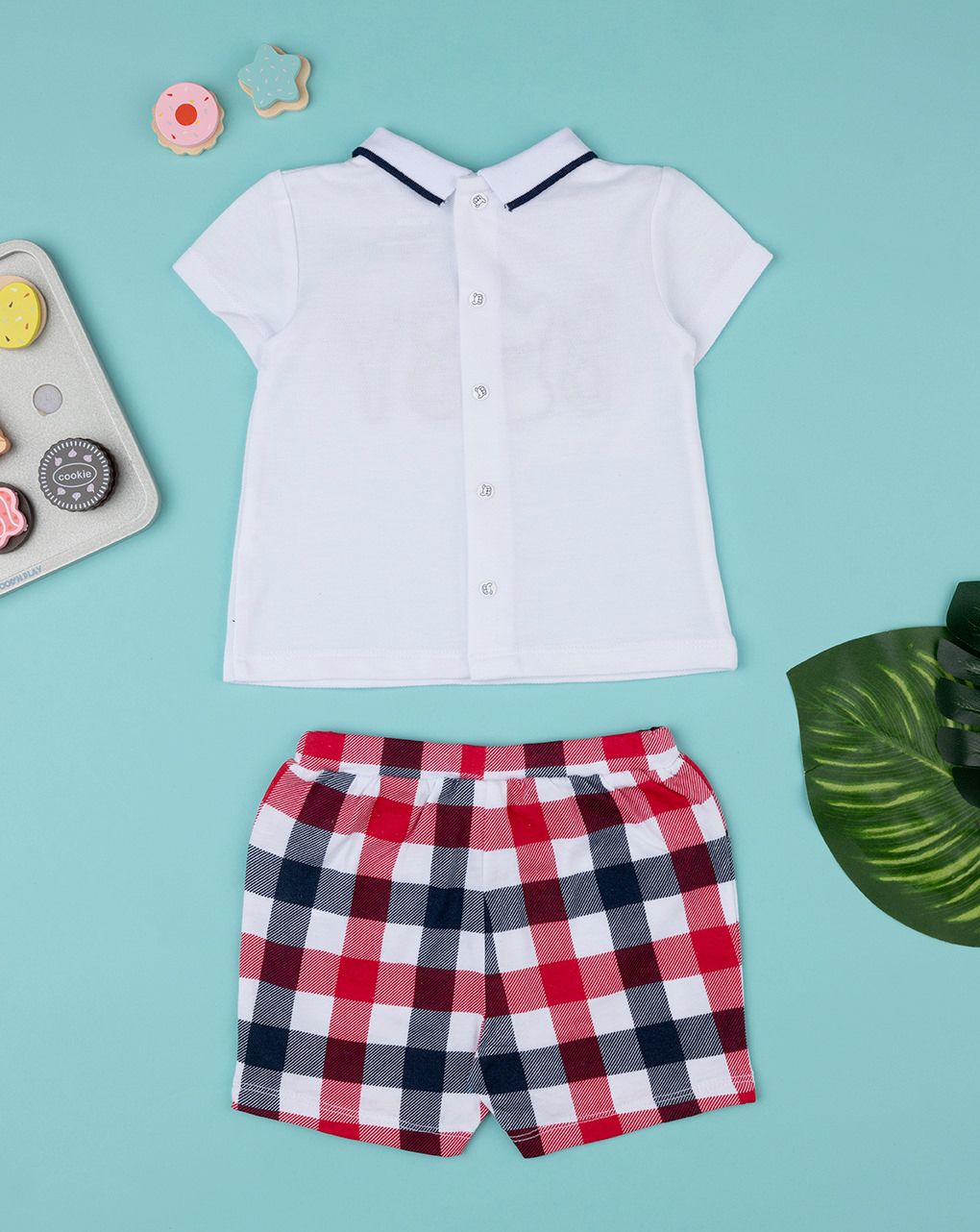 βρεφικό σετ t-shirt και σορτσάκι με σκυλάκι για αγόρι - Prénatal