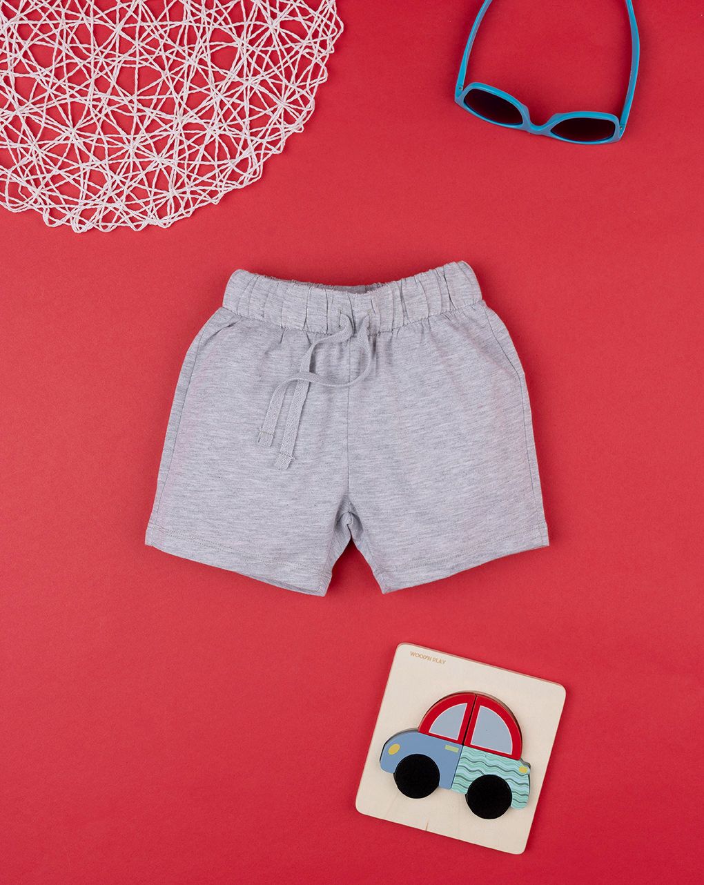 βρεφική βερμούδα γκρι για αγόρι