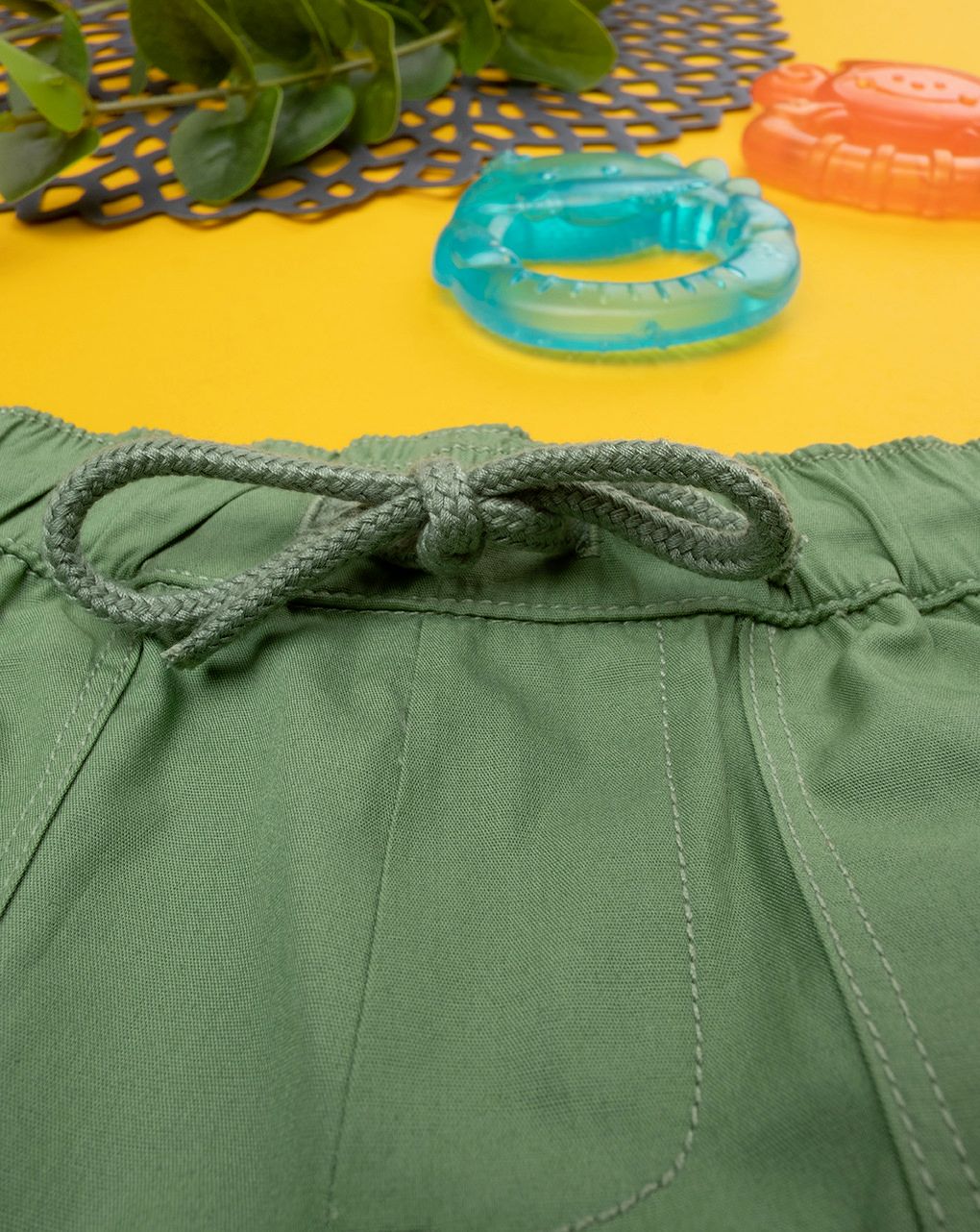 βρεφικό σορτσάκι χακί ποπλίνα για αγόρι - Prénatal