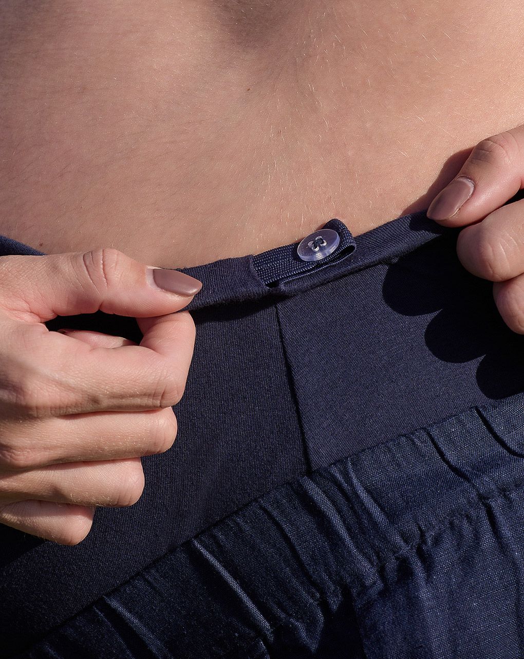 γυναικείο σορτσάκι εγκυμοσύνης λινό μπλε - Prénatal