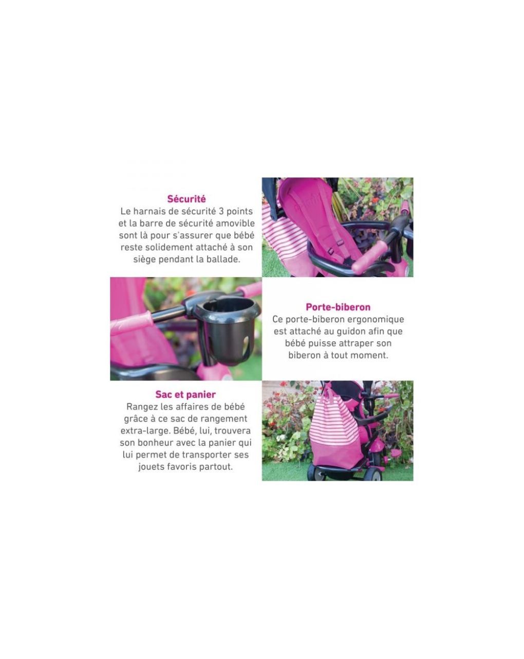 Smartrike τρίκυκλο ποδήλατο swing 4σε1 ροζ - SmarTrike