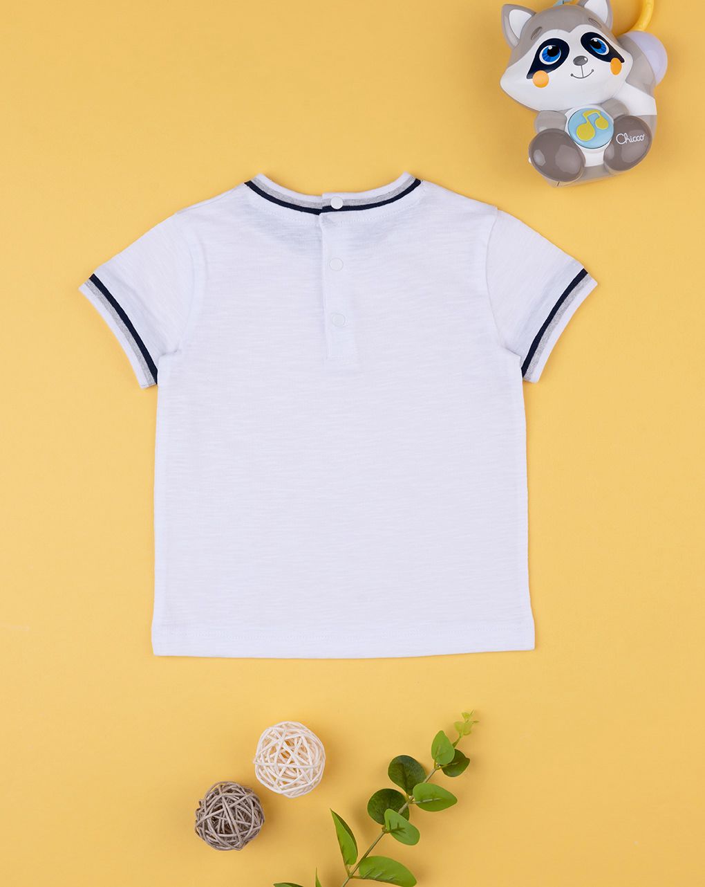 βρεφικό t-shirt λευκό με ρίγες για αγόρι - Prénatal