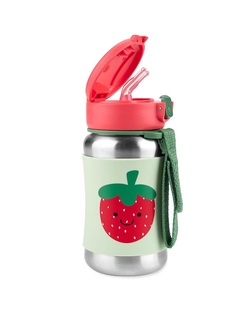 Skip hop sparkle style stainless steel παγούρι με καλαμάκι 350ml strawberry 350ml 29-2903037-02 - SKIP HOP