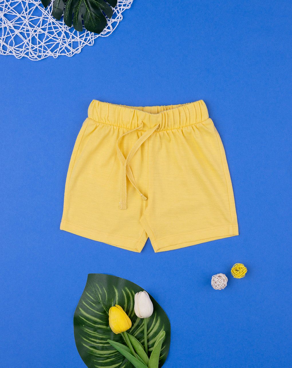 βρεφική βερμούδα κίτρινη για αγόρι