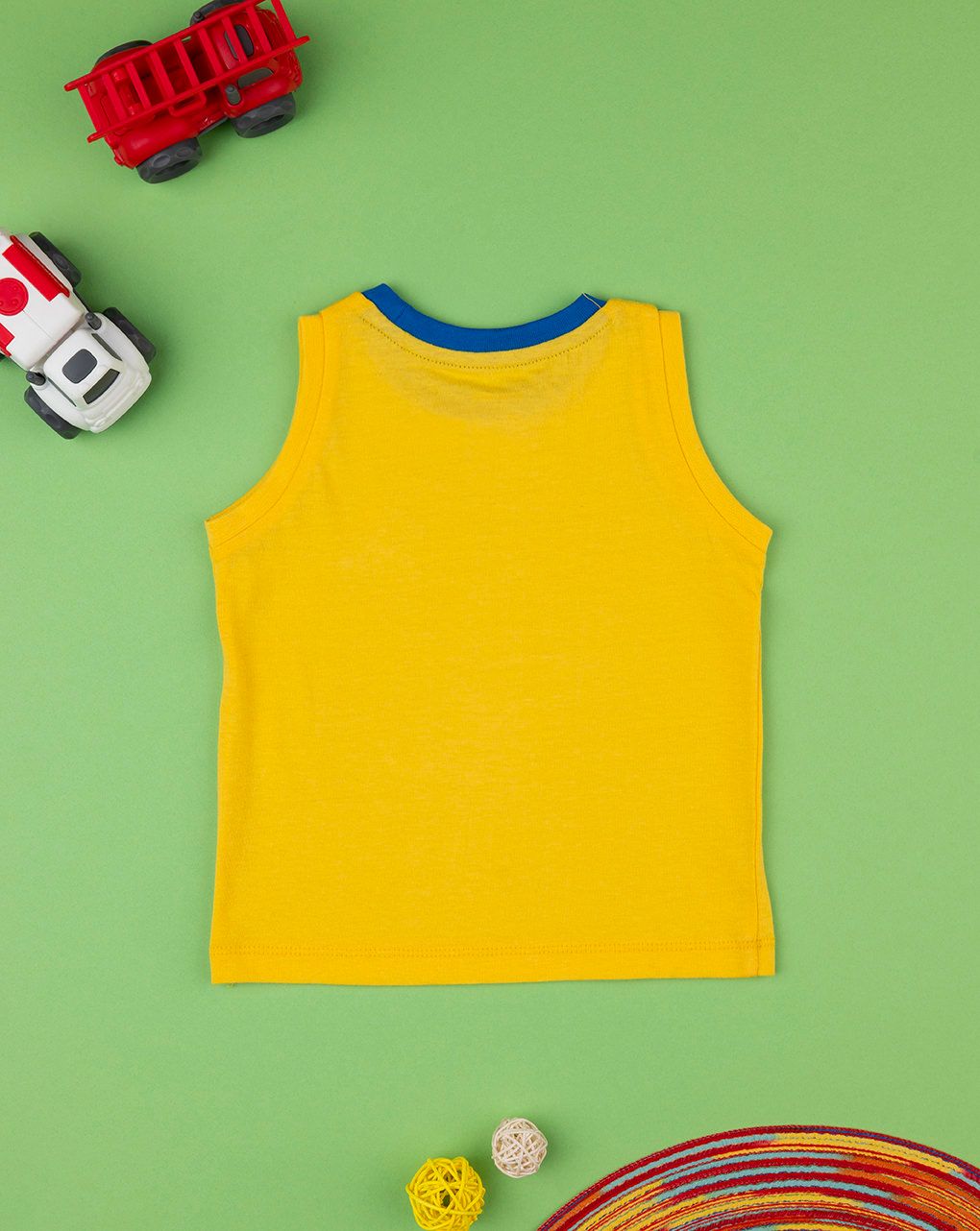 βρεφική αμάνικη μπλούζα κίτρινη με σκυλάκι για αγόρι - Prénatal