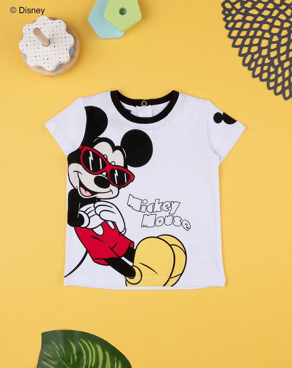 βρεφικό t-shirt λευκό με το mickey για αγόρι