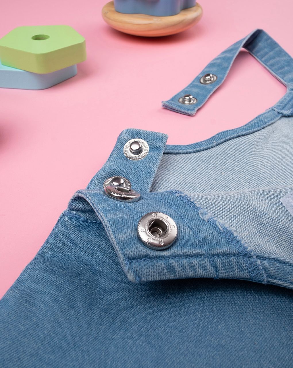 βρεφικό τζιν φόρεμα-σαλοπέτα με πεταλούδα για κορίτσι - Prénatal