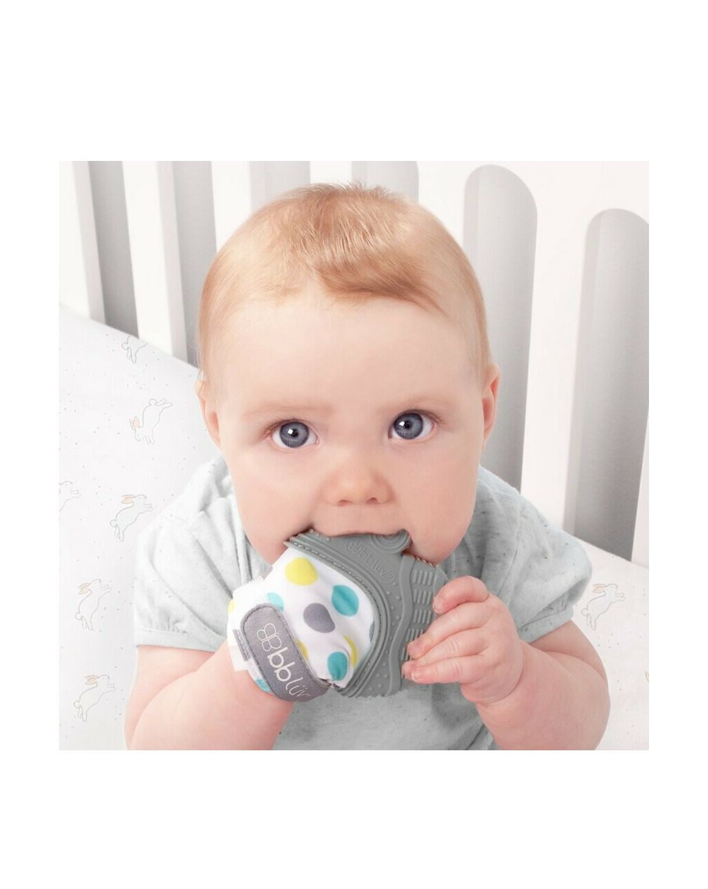 Bbluv μασητικό γάντι οδοντοφυΐας από σιλικόνη για 3m+, grey - Bbluv