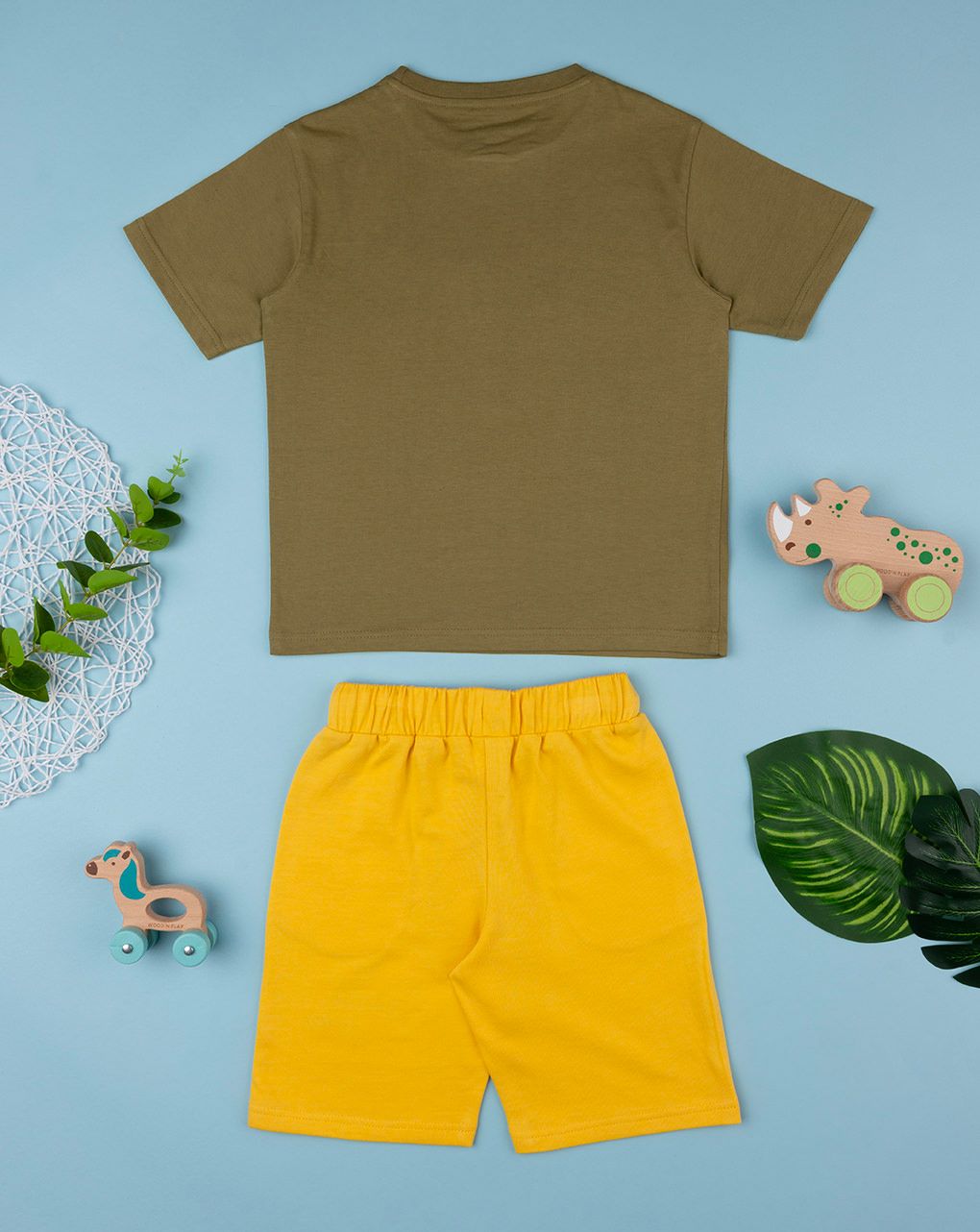 παιδικό σετ t-shirt και σορτσάκι με τίγρη για αγόρι - Prénatal