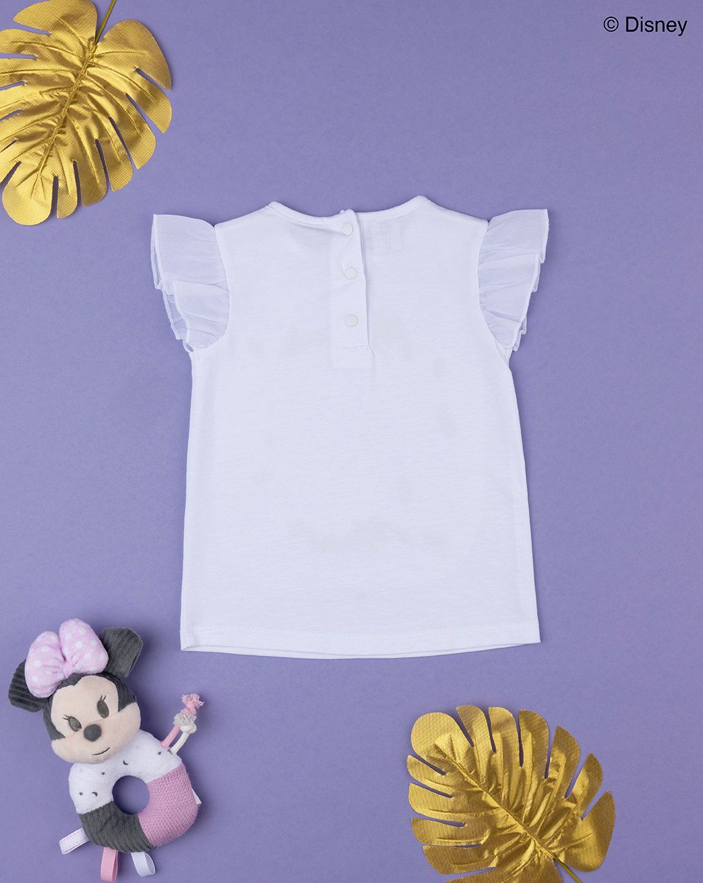 βρεφικό t-shirt λευκό με τη minnie για κορίτσι - Prénatal
