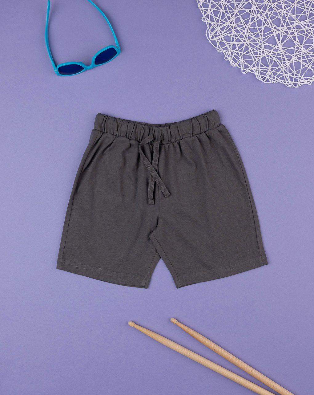 παιδική βερμούδα γκρι σκούρο για αγόρι
