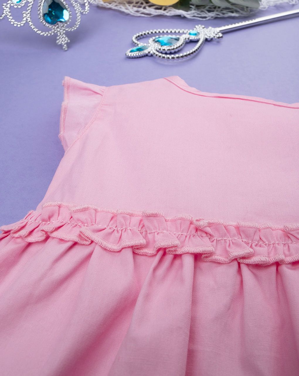 βρεφικό φόρεμα ροζ ποπλίνα για κορίτσι - Prénatal