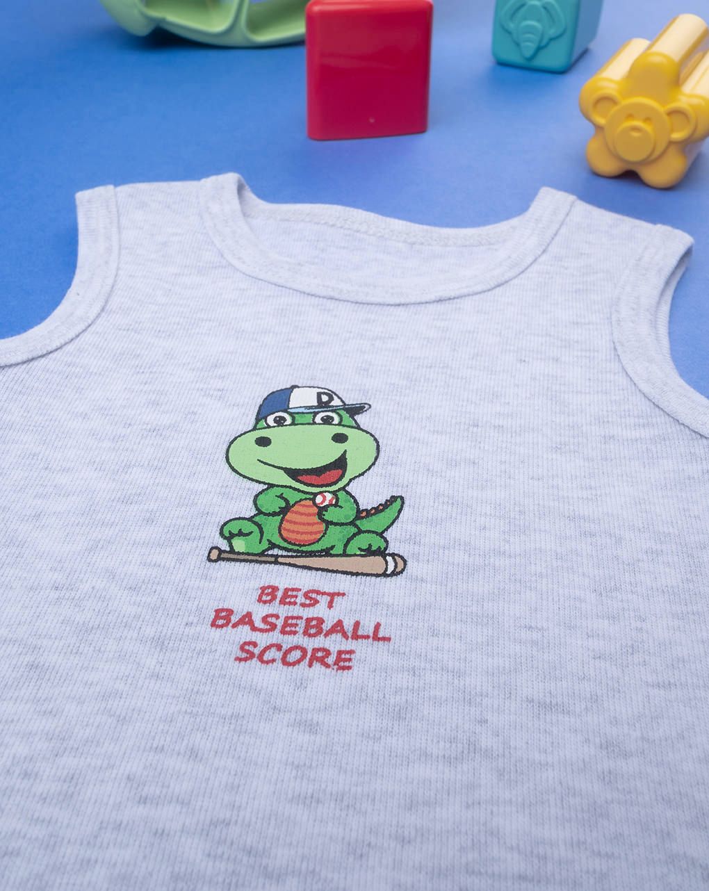 βρεφικό κορμάκι γκρι με βατραχάκι για αγόρι - Prénatal