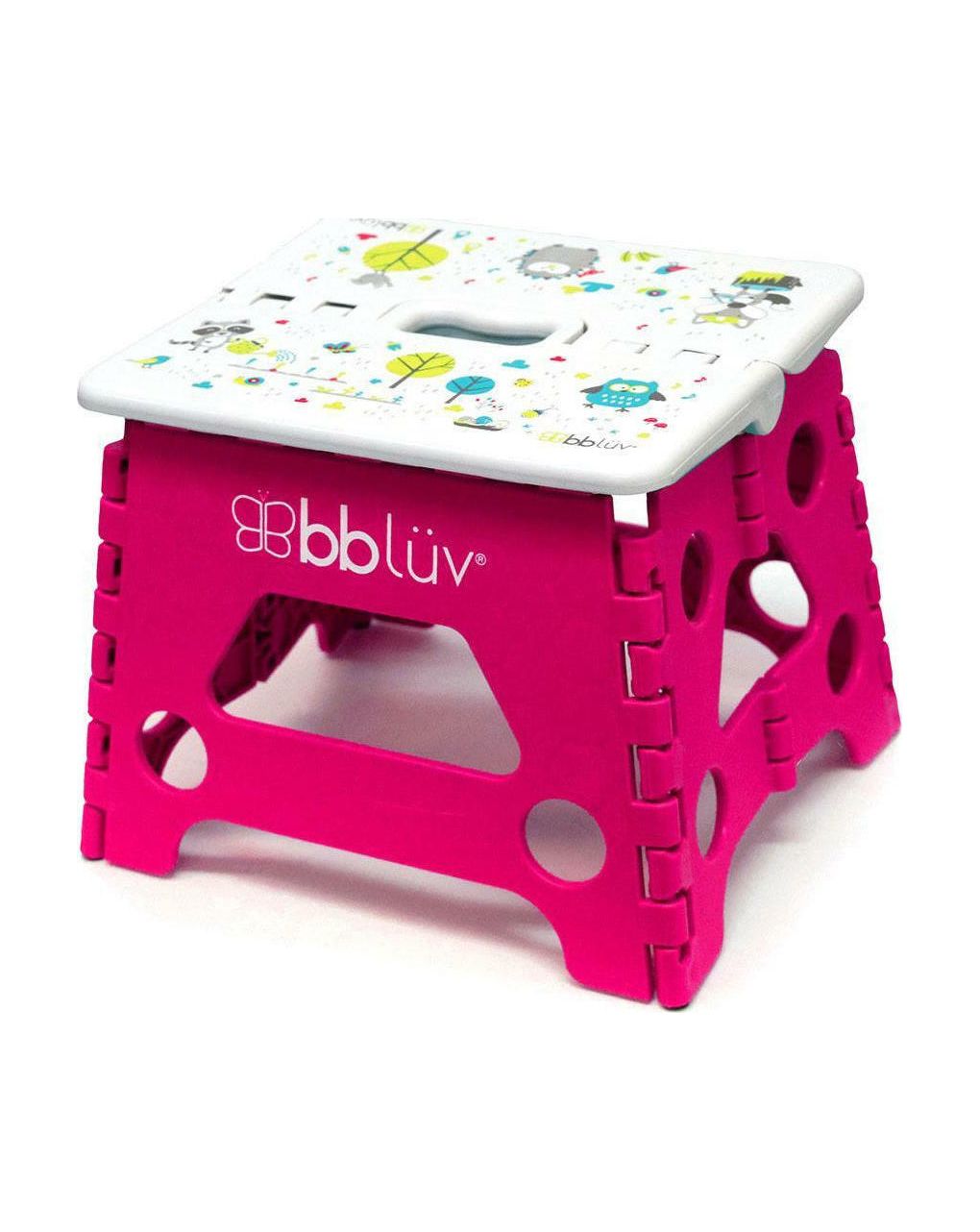 Bbluv μονό βοηθητικό σκαλοπατάκι μπάνιου αναδιπλούμενο pink b0114-p