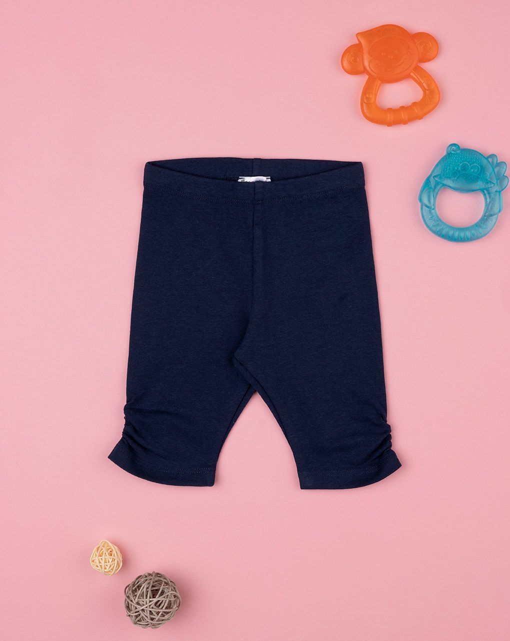 βρεφικό κολάν 3/4 μπλε με σούρα για κορίτσι - Prénatal