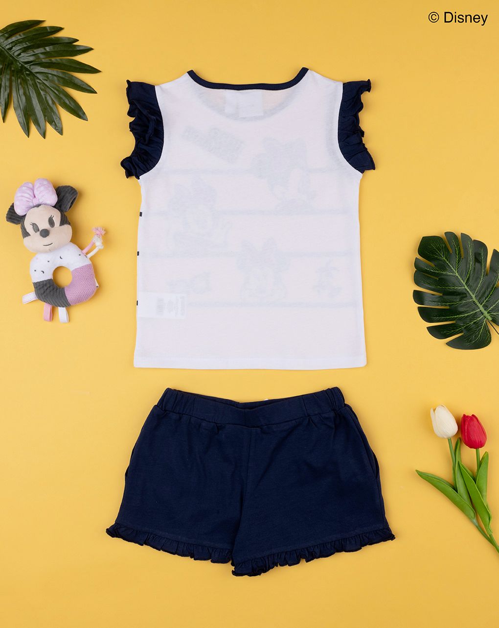 παιδικό σετ t-shirt και σορτσάκι με τη minnie για κορίτσι - Prénatal