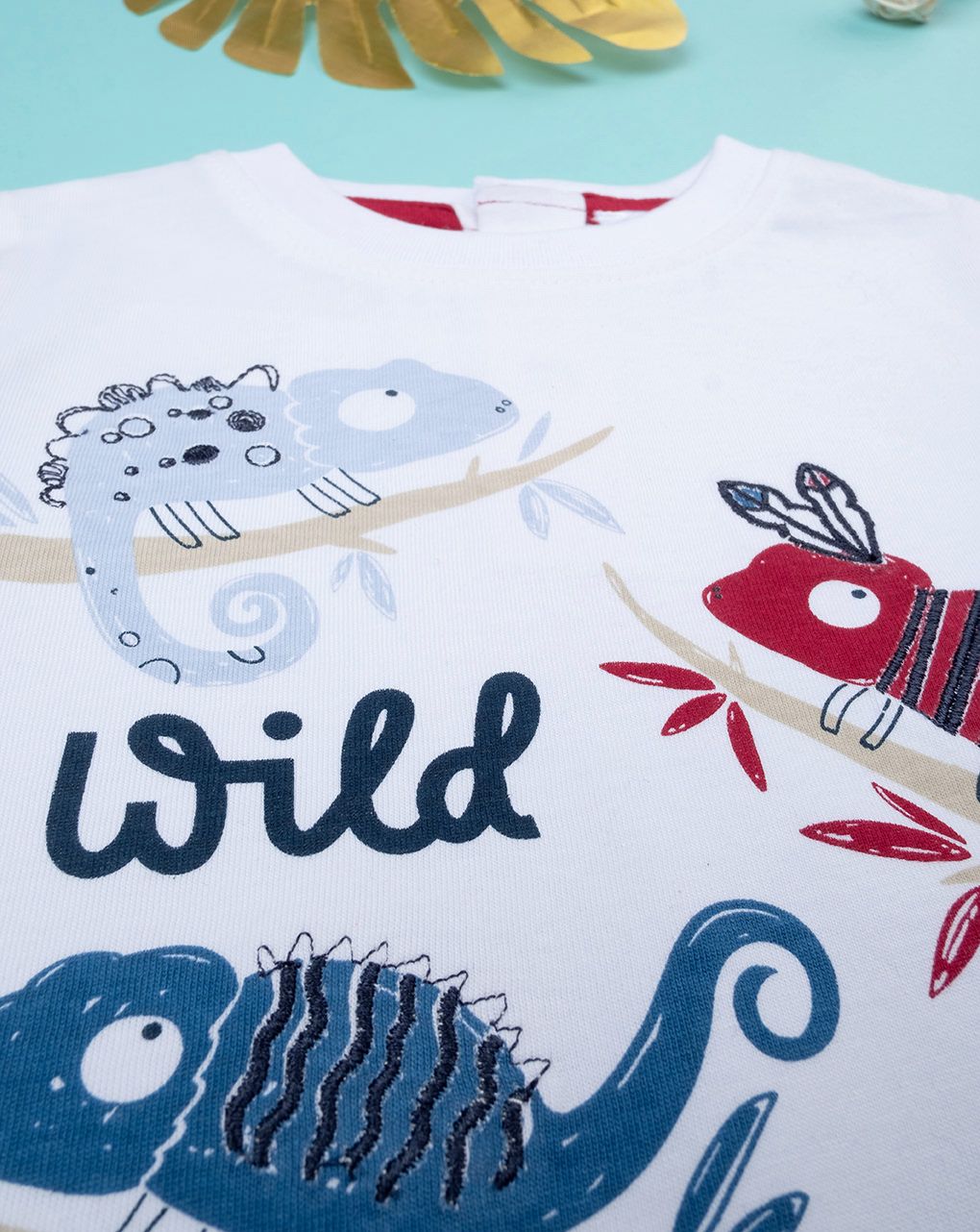 βρεφικό σετ t-shirt και σορτσάκι με ζωάκια για αγόρι - Prénatal