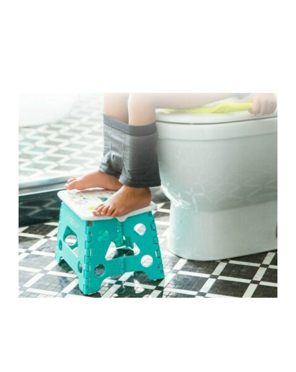 Bbluv μονό βοηθητικό σκαλοπατάκι μπάνιου αναδιπλούμενο lime b0114-l - Bbluv