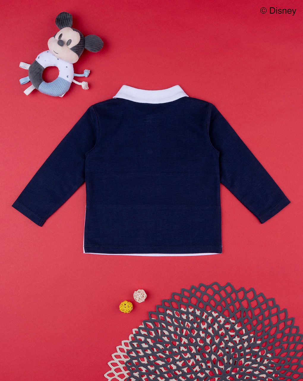 βρεφική μπλούζα πόλο ριγέ με το mickey για αγόρι - Prénatal