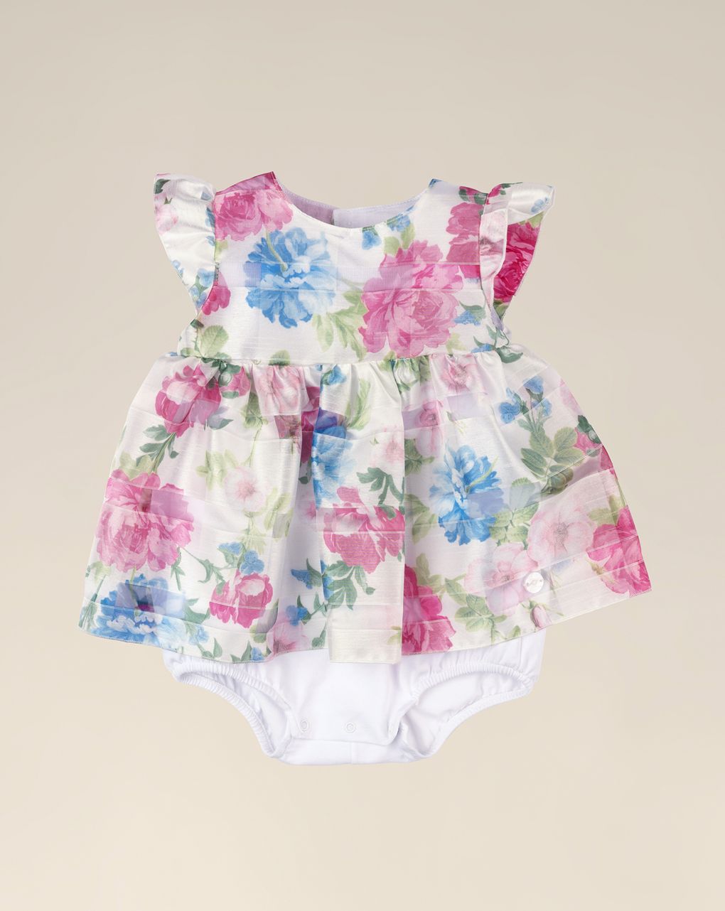 βρεφικό φόρεμα λευκό φλοράλ για κορίτσι - Prénatal