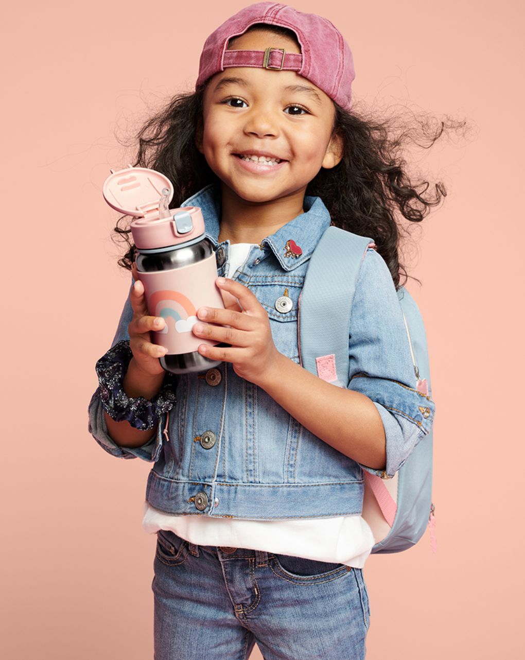 Skip hop spark style stainless steel παγούρι με καλαμάκι 350ml rainbow 29-2903037-03 - SKIP HOP