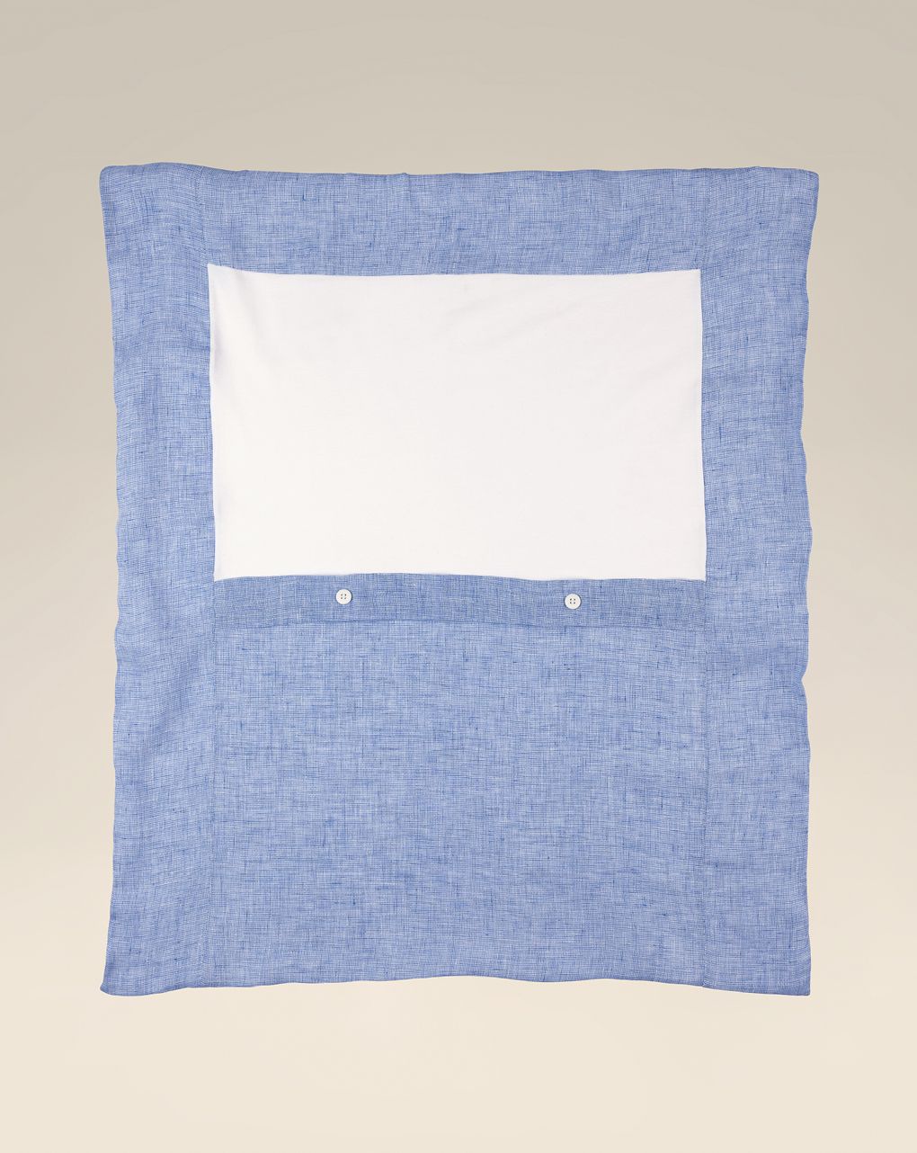 κουβέρτα για λίκνο/πορτ-μπεμπέ μπλε λινή για αγόρι - Prénatal